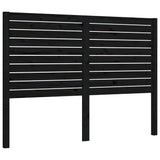 Bed Frame without Mattress Black Double Solid Wood Pine 3193185