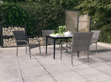 Garden Dining Set Grey and Black 3099408