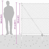 Welded Wire Fence with Spikes 10 x 1.6 m 3351217