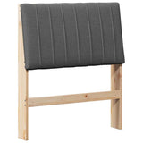 Upholstered Headboard Dark Grey 80 cm Solid Pine Wood 879420