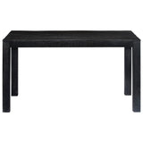 ZNTS Dining Table Black 118x60x76 cm Solid Mango Wood 247991