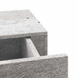Wall-mounted Drawer Shelf Concrete Grey 60x23.5x10cm MDF 330265