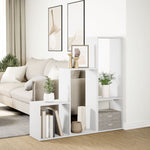 ZNTS Room Divider Bookcase 3-Tier White 123x29x123 cm Engineered Wood 857985