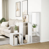 Room Divider Bookcase 3-Tier White 123x29x123 cm Engineered Wood 857985