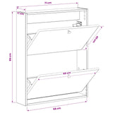 Wall-Mounted Shoe Cabinet BREDA 71 x 17 x 86 cm Engineered Wood 897524