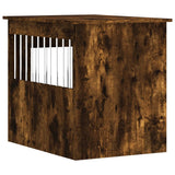 Dog Crate Furniture Smoked Oak 55x75x65 cm Engineered Wood 838320