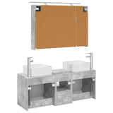 Bathroom Cabinet Set 4 pcs Concrete Grey Engineered Wood 3406378