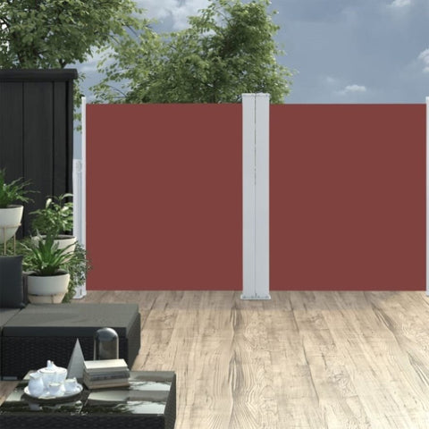 Retractable Side Awning Brown 140x600 cm 317991