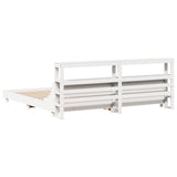 Bed Frame without Mattress White 180x200 cm Super King Solid Wood Pine 3306412
