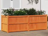 Garden Planter Wax Brown 150x50x70 cm Solid Wood Pine 837491