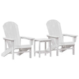 Garden Chair 3 pcs White Polyethylene 3335830