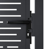 Garden Gate Anthracite 100x150 cm Steel Square Design 153193
