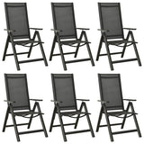 Dining Set Anthracite Aluminium Medium Adjustable Armrests 3070637