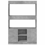 Highboard Concrete Grey 92x33x140 cm Engineered Wood 3309612