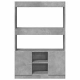 Highboard Concrete Grey 92x33x140 cm Engineered Wood 3309612