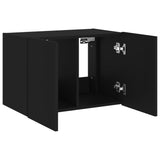 TV Wall Cabinet with LED Lights Black 60x35x41 cm 837304
