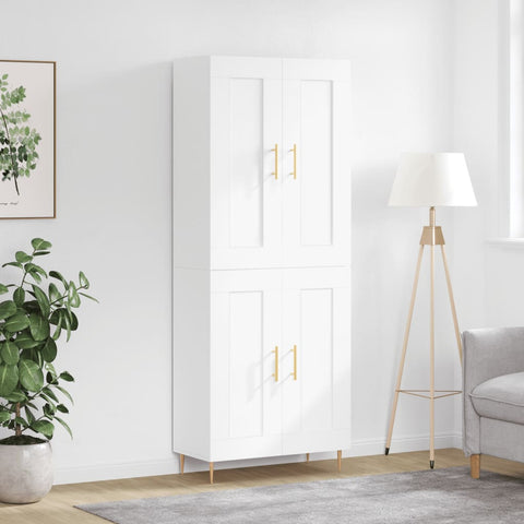 Highboard White 69.5x34x180 cm Engineered Wood 3199673