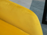 Modern Arm Chair Upholstered Accent Chair with Metal Base for Living Room Yellow T3398P328183