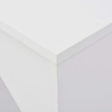 Bar Table with Moveable Shelf White 138x39x110 cm 280222