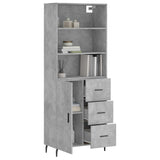 Highboard Concrete Grey 69.5x34x180 cm Engineered Wood 3189465