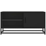TV Cabinet Black 80x34.5x40 cm Engineered Wood and Metal 848819