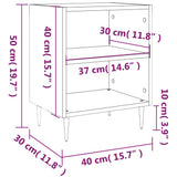 Bedside Cabinets 2 pcs Sonoma Oak 40x30x50 cm Engineered Wood 826771