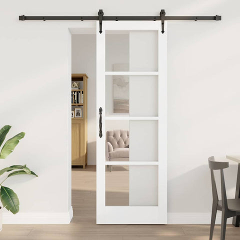 Sliding Door Manual ORKDAL White 73.5 x 211 cm Wood and metal 3332466
