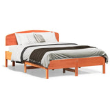 Bed Frame without Mattress Wax Brown 120x190 cm Small Double Solid Wood Pine 3207236
