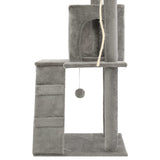ZNTS Cat Tree with Sisal Scratching Posts 120 cm Grey 170590