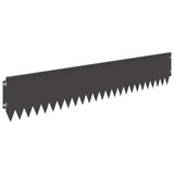 Lawn Edging 10 pcs 103 x 20 cm Steel Black 8008371