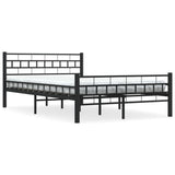 Bed Frame without Mattress Black Steel 140x200 cm 285278