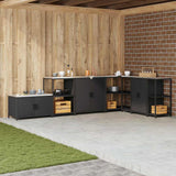 Kitchen Storage HATTEM Black 90 x 50 x 53 cm Steel 874996