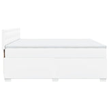Box Spring Bed with Mattress White 200x200 cm Faux Leather 3286137