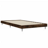 Bed Frame without Mattress Smoked Oak 90x190 cm Single Engineered Wood 832306