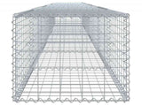 Gabion Basket with Cover 700x50x50 cm Galvanised Iron 3295138