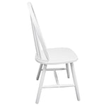 Dining Chairs 2 pcs White Solid Rubber Wood 242026
