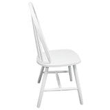 Dining Chairs 2 pcs White Solid Rubber Wood 242026