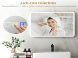 80 x 60cm LED Bathroom Mirror, with Bluetooth - Silver Tone T3398P343306