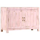 Sideboard Light Pink 110x35x70 cm Solid Mango Wood 247764