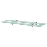 Floating Shelves 2 pcs Glass 80x10 cm 8 mm 3051499