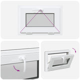 Basement Window RISOR 60 x 40 cm PVC and Glass Anthracite 42047304