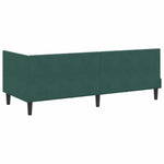Corner Bed Frame with Headboard Dark green 80 x 200 cm Velvet 42016330