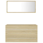 2 Piece Bathroom Furniture Set Sonoma Oak Engineered Wood 804848