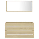 2 Piece Bathroom Furniture Set Sonoma Oak Engineered Wood 804848
