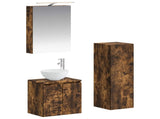 Bathroom Furniture Set 4 pcs Smoked Oak 3407411