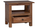 Bedside Table Brown 41 x 30 x 50 cm Solid Mahogany Wood 42012386