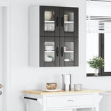 Wall Glass Cabinet LUCCA 2 pcs Black 60 x 31 x 40 cm 884968