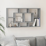 Wall Display Shelf 8 Compartments Grey Sonoma 342593