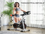 Exercise Bike, 8kg Flywheel Stationary Bike Indoor Cycling Machine with Adjustable Resistance Seat T3398P376865