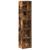 CD Cabinets 2 pcs Smoked Oak 21x16x93.5 cm Engineered Wood 815318